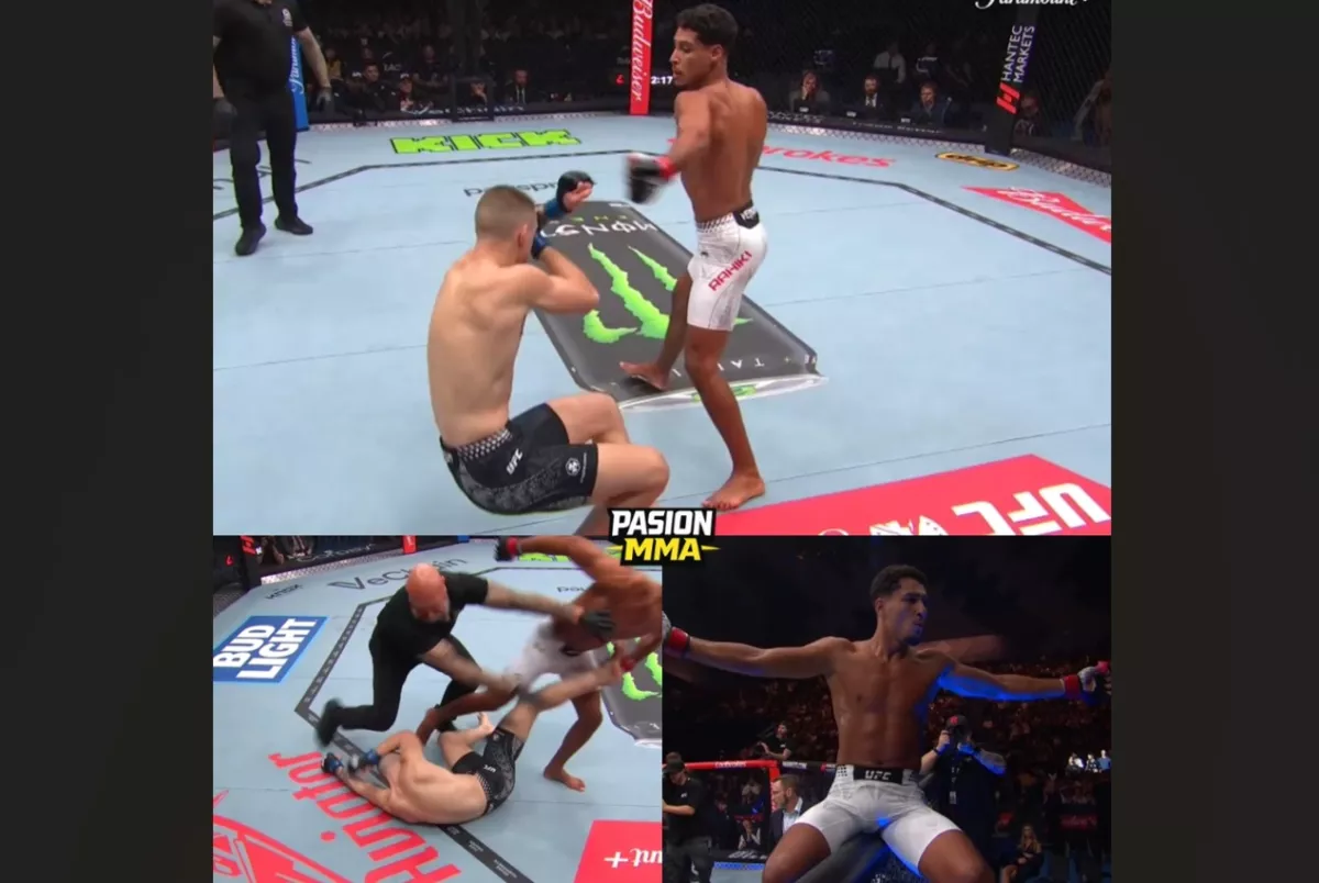 KO BRUTAL! Pukulan Maut Marwan Rahiki BIKIN Ollie Schmid TERKAPAR di UFC Perth 2026
