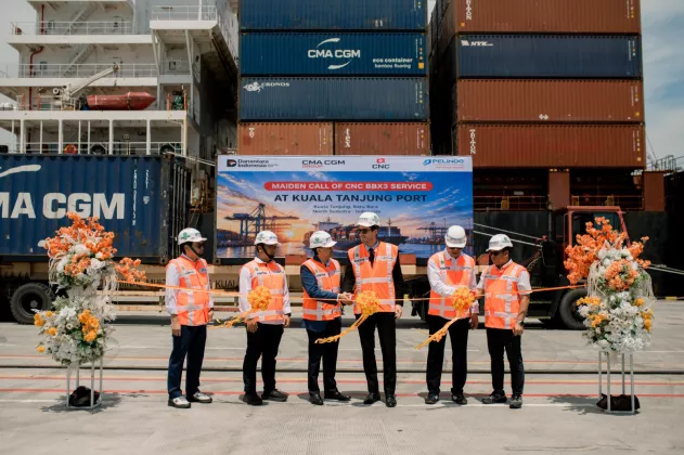 PMT Layani Pelayaran Langsung Perdana CMA CGM dari Kuala Tanjung ke China Selatan