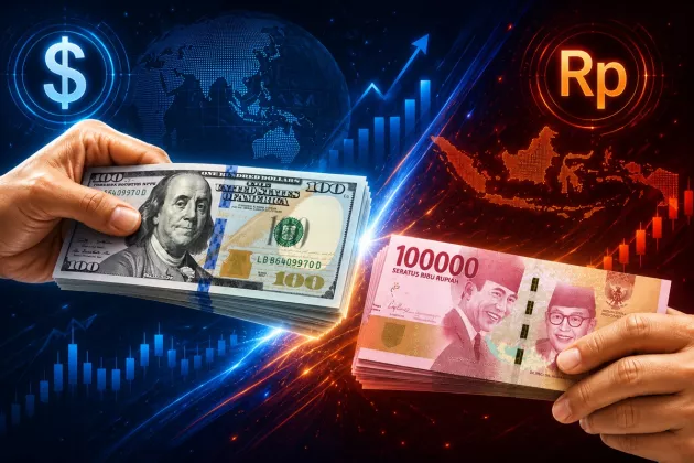 Rupiah Kamis Sore Melemah ke Level Rp18.049 Per Dolar AS, Imbas Tekanan Geopolitik dan Fiskal