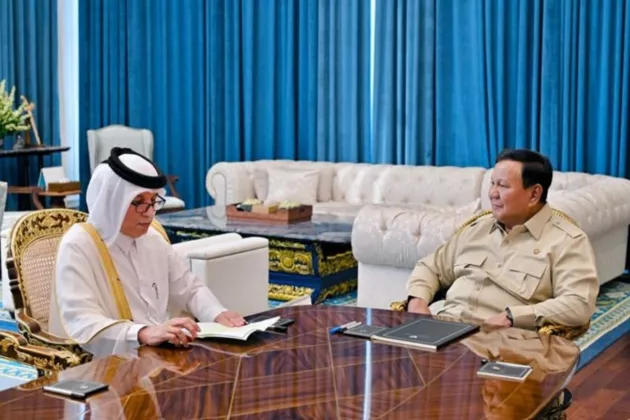 Presiden Prabowo Bahas Investasi 4 Miliar Dolar AS dengan Menlu Qatar di Istana Merdeka