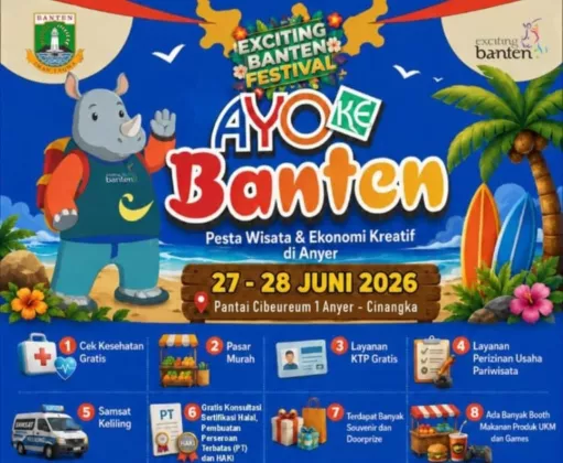 Ayo ke Banten Festival 2026 Digelar di Anyer, Hadirkan Hiburan hingga Layanan Gratis untuk Masyarakat