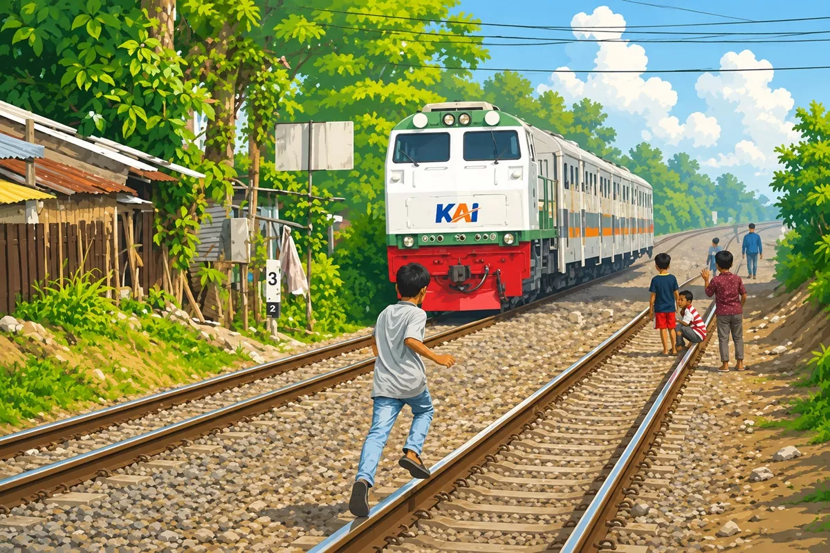 KAI Imbau Orang Tua Awasi Anak saat Libur Sekolah: Jangan Biarkan Rel Kereta Jadi Tempat Bermain!