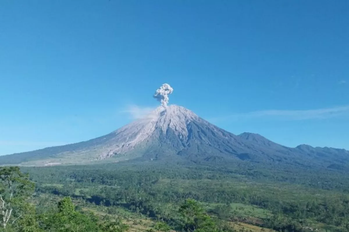 Gunung Semeru Erupsi 6 Kali, Tinggi Letusan Capai 1,3 Kilometer!