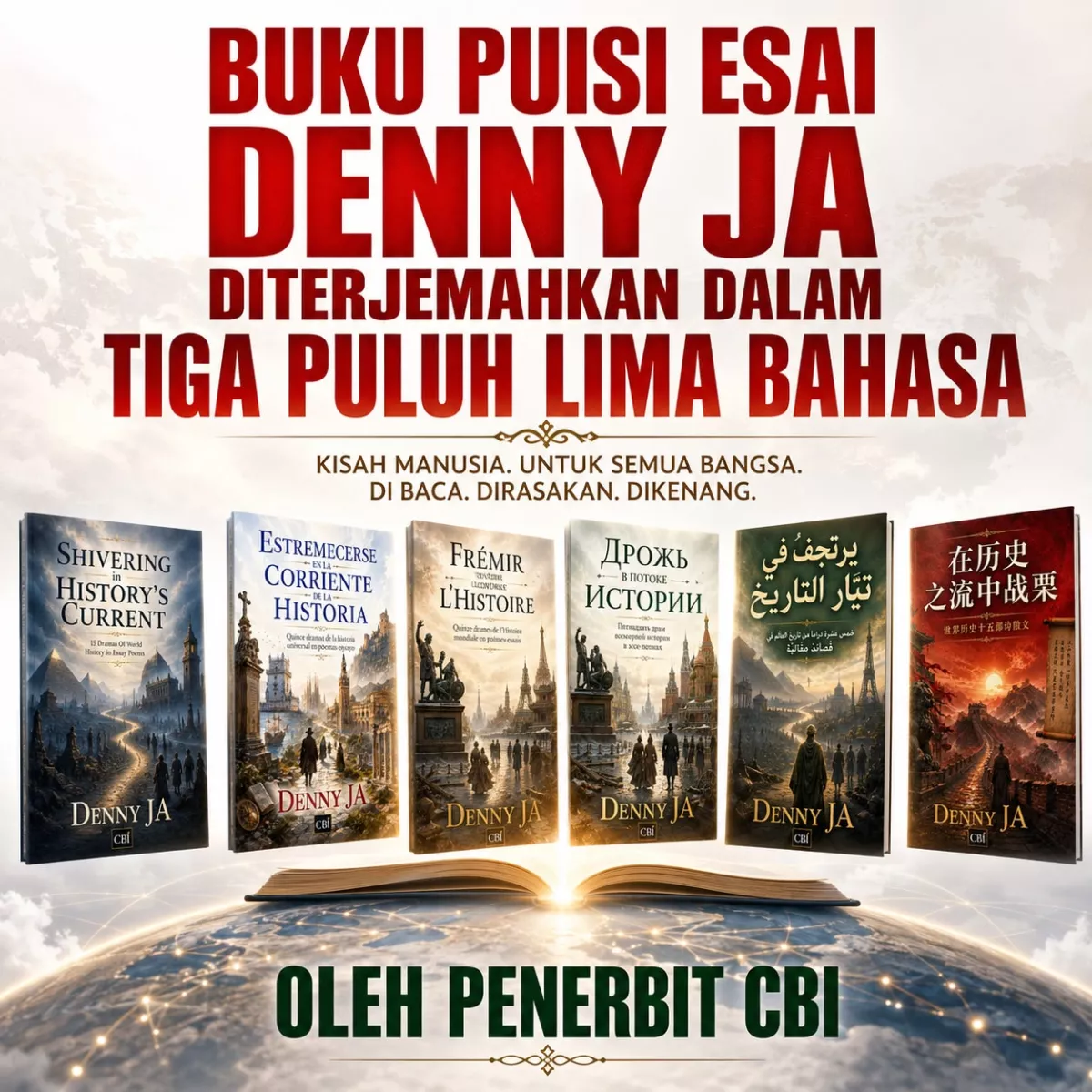 Buku Puisi Esai Denny JA Diterjemahkan dalam Tiga Puluh Lima Bahasa