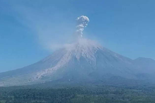 Tinggi Letusan Erupsi Gunung Semeru Capai 1,3 KM! Petugas Imbau Warga Jauhi Radius Bahaya