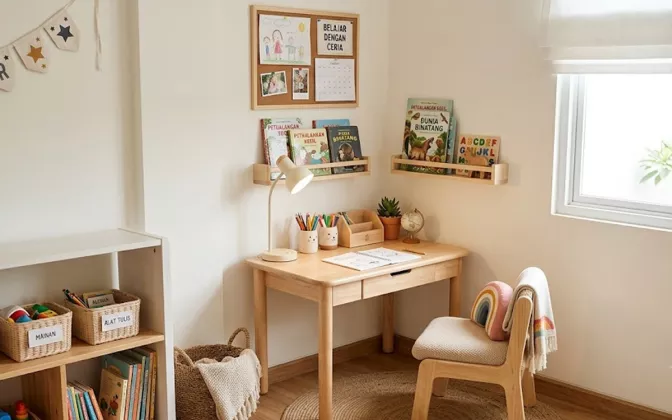 7 Tips Menata Ruang Belajar Nyaman di Rumah Minimalis, Anak Makin Konsentrasi