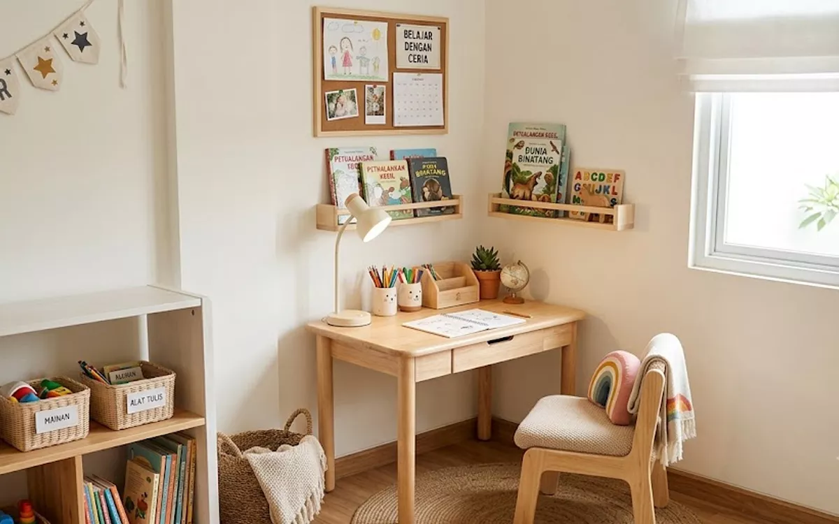 7 Tips Menata Ruang Belajar Anak di Rumah Minimalis agar Nyaman dan Bikin Fokus