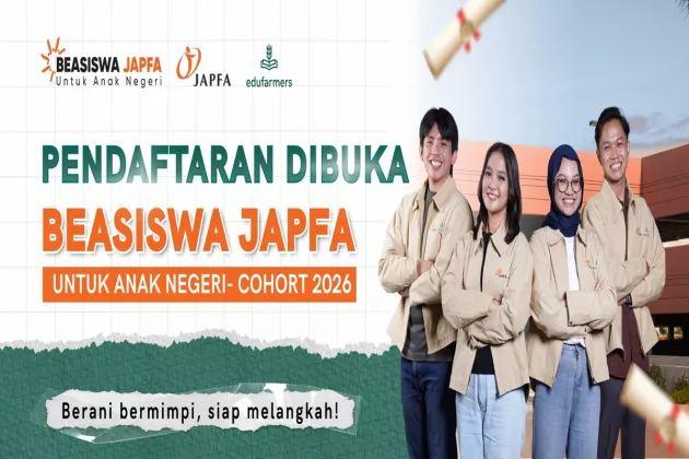 Pendaftaran Beasiswa JAPFA 2026 Sudah Dibuka! Ini Jadwal dan Syaratnya