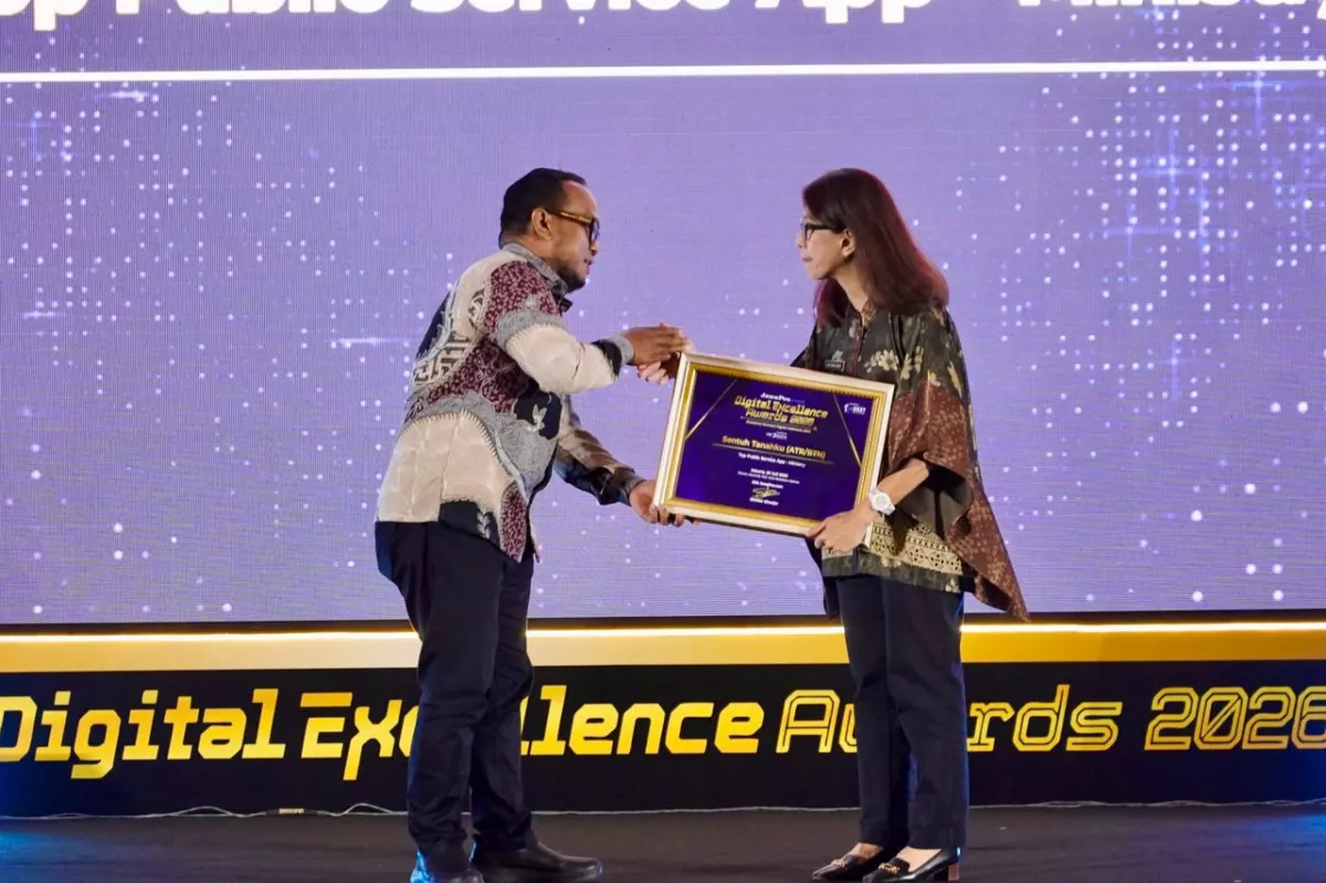 Kementerian ATR/BPN Raih Penghargaan Top Public Service App Lewat Aplikasi Sentuh Tanahku