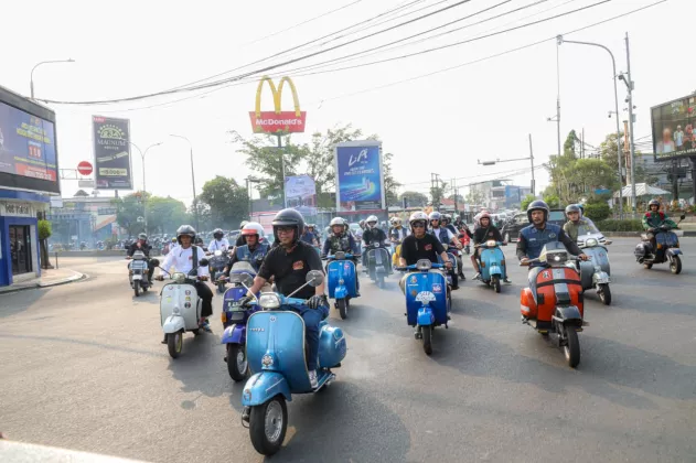 Naik Vespa Bersama SBB, Gubernur Andra Soni Ajak Komunitas Rawat Persatuan dan Promosikan Wisata Banten