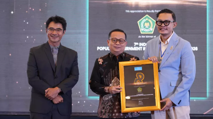 Kinerja Humas Diapresiasi, Kemenag Raih Popular Government Institutions Award 2026