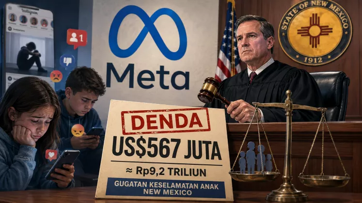 Meta Didenda Rp9,2 Triliun dalam Gugatan Keselamatan Anak di New Mexico