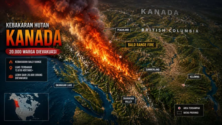 Kebakaran Hutan Mengganas di Kanada, 20.000 Warga Dievakuasi