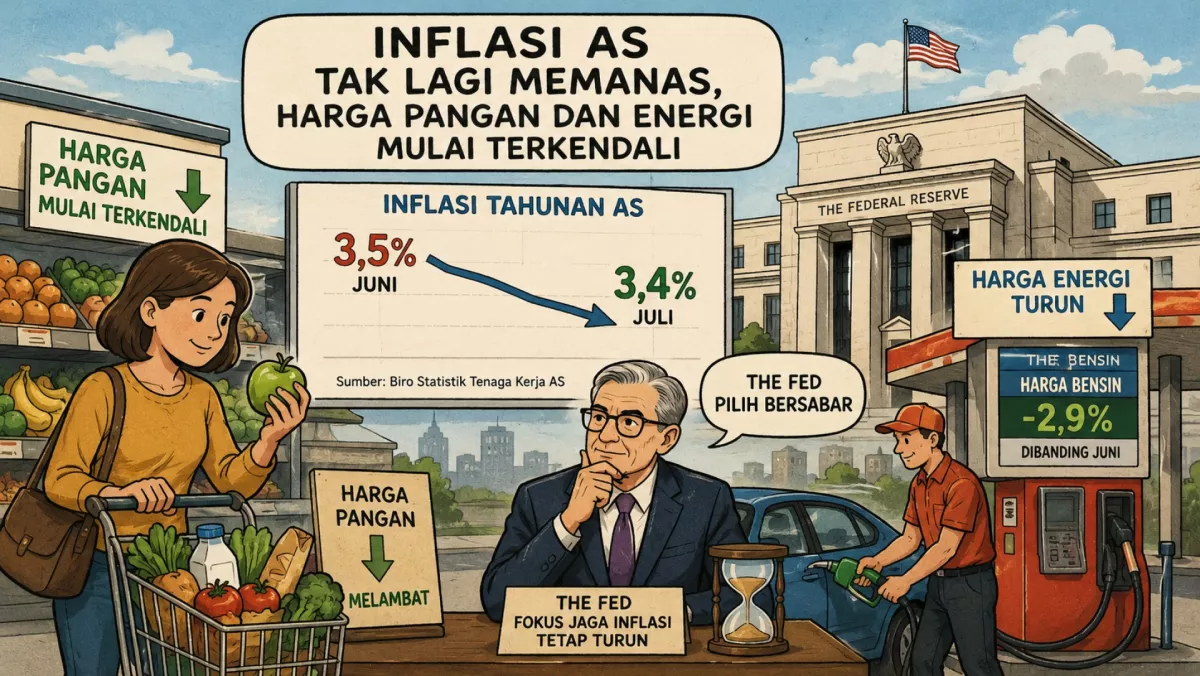 Inflasi AS Tak Lagi Memanas, Harga Pangan dan Energi Mulai Terkendali