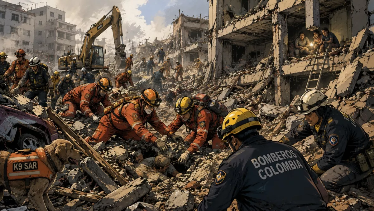 Tim SAR Kolombia Berpacu dengan Waktu Cari Ratusan Korban Gempa yang Terjebak