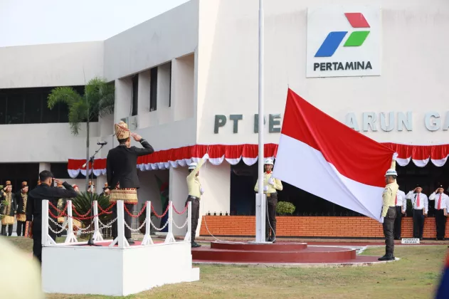 Kobarkan Semangat Kemerdekaan, PAG Gelar Upacara HUT ke-81 RI Libatkan Pelajar dan Mitra di Lingkungan Arun