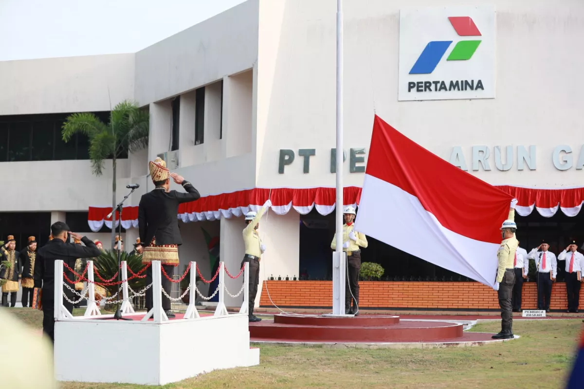 Kobarkan Semangat Kemerdekaan, PAG Gelar Upacara HUT ke-81 RI Libatkan Pelajar dan Mitra di Lingkungan Arun