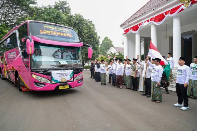 Lepas Peserta Mukhtamar NU, Gubernur Andra Titipkan Semangat Perjuangan Ulama Banten Dalam Memperkuat Nilai Kebangsaan