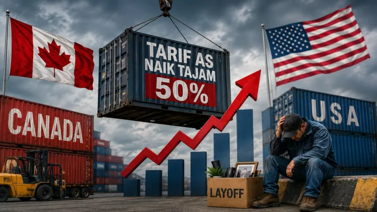 Tarif AS ke Kanada Naik Tajam, 90.000 Pekerjaan Berisiko Hilang