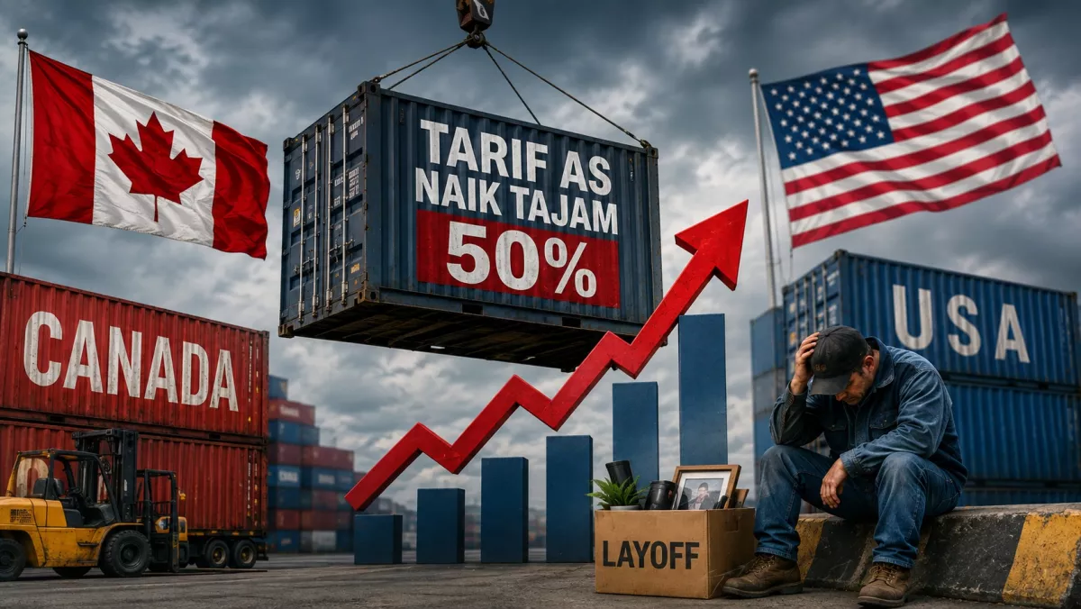 Tarif AS ke Kanada Naik Tajam, 90.000 Pekerjaan Berisiko Hilang