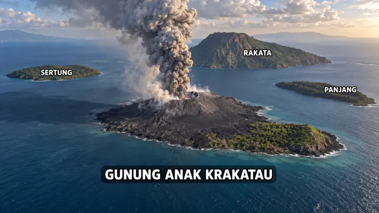 Asal-usul Gunung Anak Krakatau dan Proses Terbentuknya