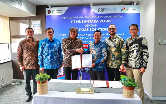 PGN Solution dan Nusantara Regas Perkuat Ketahanan Infrastruktur Gas, Siapkan Respons Darurat Pipa Bawah Laut