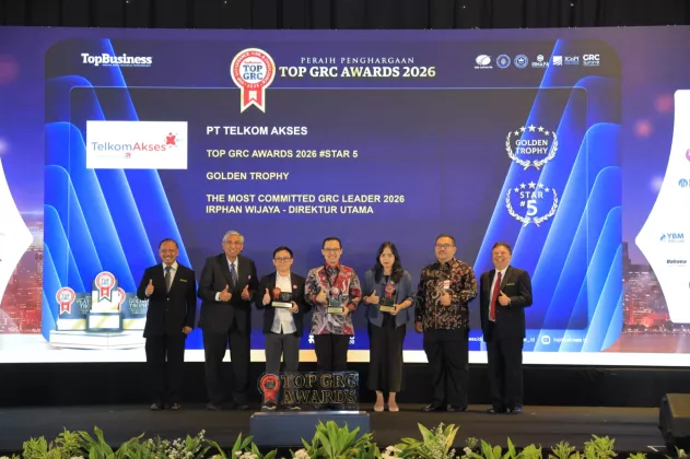 Raih Golden Trophy dan The Most Committed GRC Leader 2026, Telkom Akses Perkuat Tata Kelola, Manajemen Risiko, Kepatuhan, dan ESG