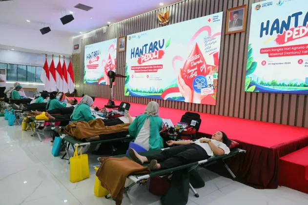 Gelar Aksi Peduli Sesama, Kementerian ATR/BPN Selenggarakan HANTARU Peduli Lewat Donor Darah