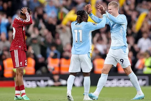 Manchester City Bantai Liverpool 3-0 di Anfield, Kartu Merah Gravenberch Jadi Petaka